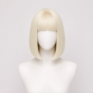 "Claire" - Short Blonde Bob Wig with Bangs