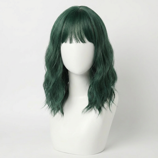 "Emerald" -  Short Green Wig with Bangs
