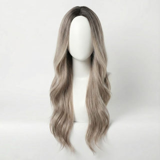 "Erika" - Long Silver Blonde Body Wave Wig