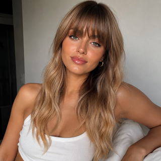 "Harper" - Light Brown Wig with Bangs