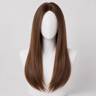 "Holly" - Silky Straight Brown Wig