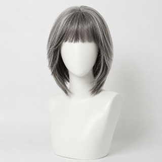 "Ida" - Short Grey Silver Layered Wig