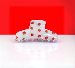Strawberry Print Hair Claw