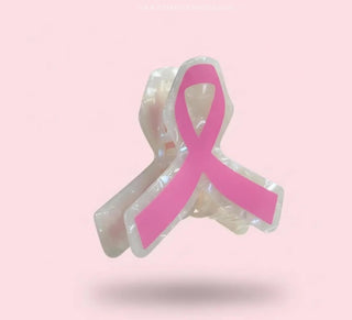 Breast Cancer Pink Ribbon Claw Clip