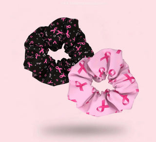 Breast Cancer Awareness Scrunchie Set 2 Pack