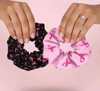 Breast Cancer Awareness Scrunchie Set 2 Pack