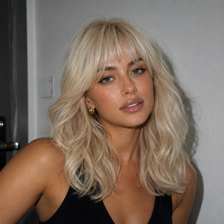 "Kate" - Layered Blonde Wig with Bangs