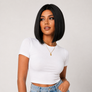 "Katy" - Short Black Bob Wig