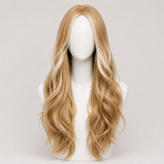 "Madelyn" - Long Golden Blonde Curled Wig