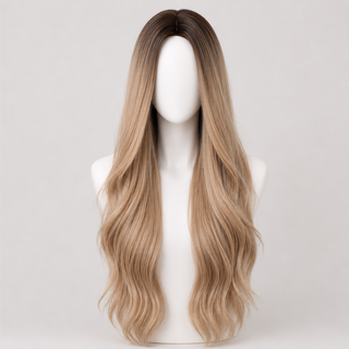"Margot" - Long Honey Blonde Curled Wig