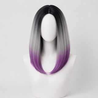 "Violet" - Short Rooted Ombre Purple Bob Wig
