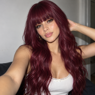 "Maren" - Dark Aubrun Wig with Bangs