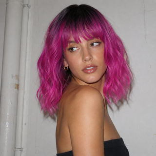 "Mimi" - Neon Pink Short Wavy Wig