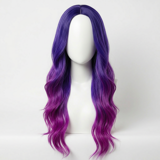"Sapphire" - Long Two Tone Wig Ombre Purple Wig