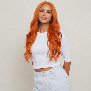 "Cora" - Long Copper Orange Wig
