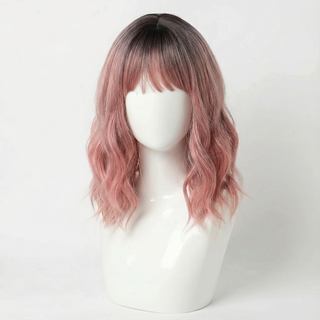 "Layla" - Short Baby Pink Wig with Bangs