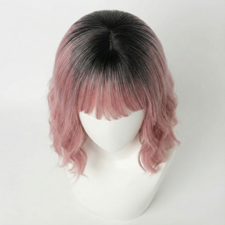 "Layla" - Short Baby Pink Wig with Bangs