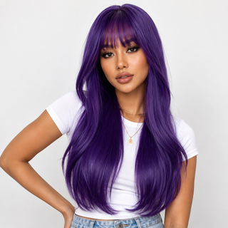 "Electra" - Long Neon Purple Wig