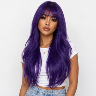 "Electra" - Long Neon Purple Wig