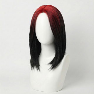 "Olli" - Short Ombre Red Black Bob Wig
