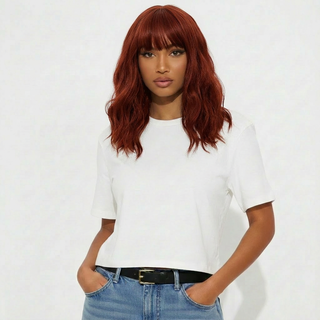 "Cara" - Dark Aubrun Wig with Bangs