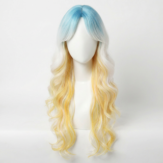 "Daisy" - Blue White Yellow Pastel Wig