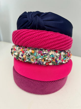 Pink Jewel Gemstone Headbands