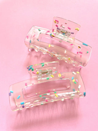 Clear Sprinkle Hair Claw Clip