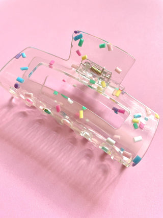 Clear Sprinkle Hair Claw Clip