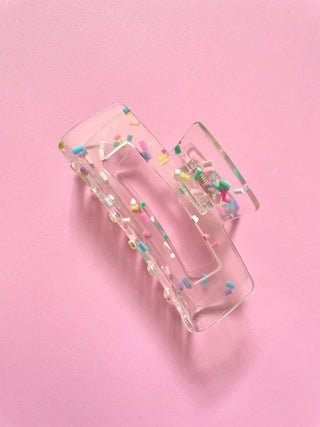 Clear Sprinkle Hair Claw Clip