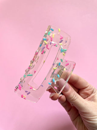 Clear Sprinkle Hair Claw Clip