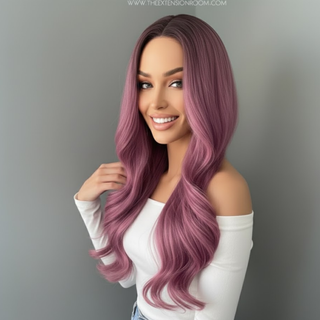 "Kyla" - Long Purple Synthetic Wig