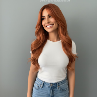 "Riri" - Long Red Auburn Loose Curls Wig