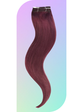 Extensions de cheveux trame machine rouge prune (35) 