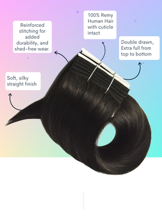Brun expresso (2) Extensions de cheveux à trame machine 