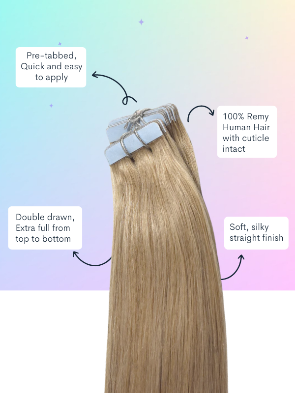 Ginger Blonde (27) Tape Hair Extensions