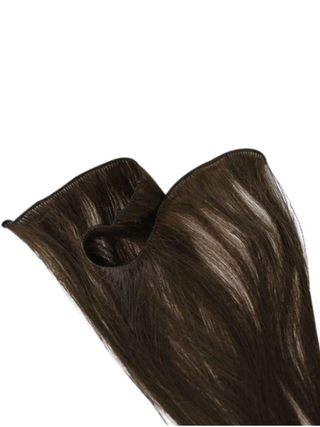 Brun chocolat (4) Extensions de cheveux nouées à la main 