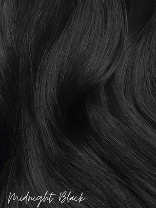 Noir minuit (1) Extensions de cheveux à trame machine 