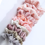 10PC Scrunchie Box Gift Variety Set | Pink Lace Set