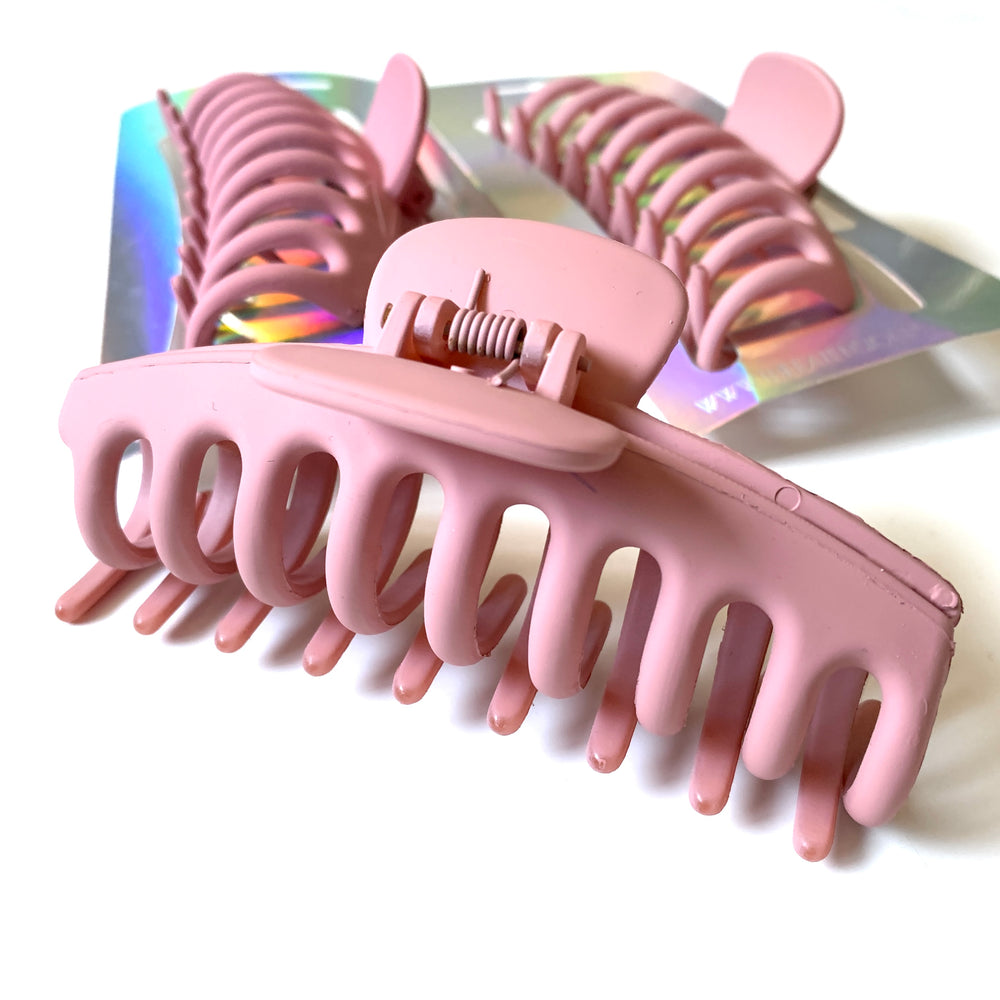 Jumbo Hair Claw Clip - Matte Pink