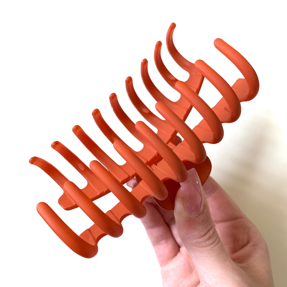 Jumbo Hair Claw Clip - Matte Terracotta Orange