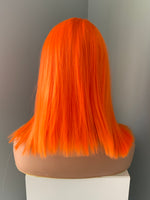 "Koi" - Straight Neon Orange Synthetic Wig