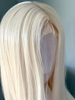 "Miranda" - Long White Blonde Partial Lace Front Wig