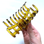 Jumbo Hair Claw Clip - Olive Brown Clear Tortoise