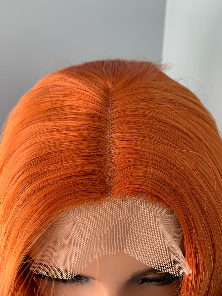 "Ginger" - Auburn Orange Lace Front Synthetic Wig