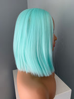 "Misty" - Icy Mint Blue Synthetic Wig