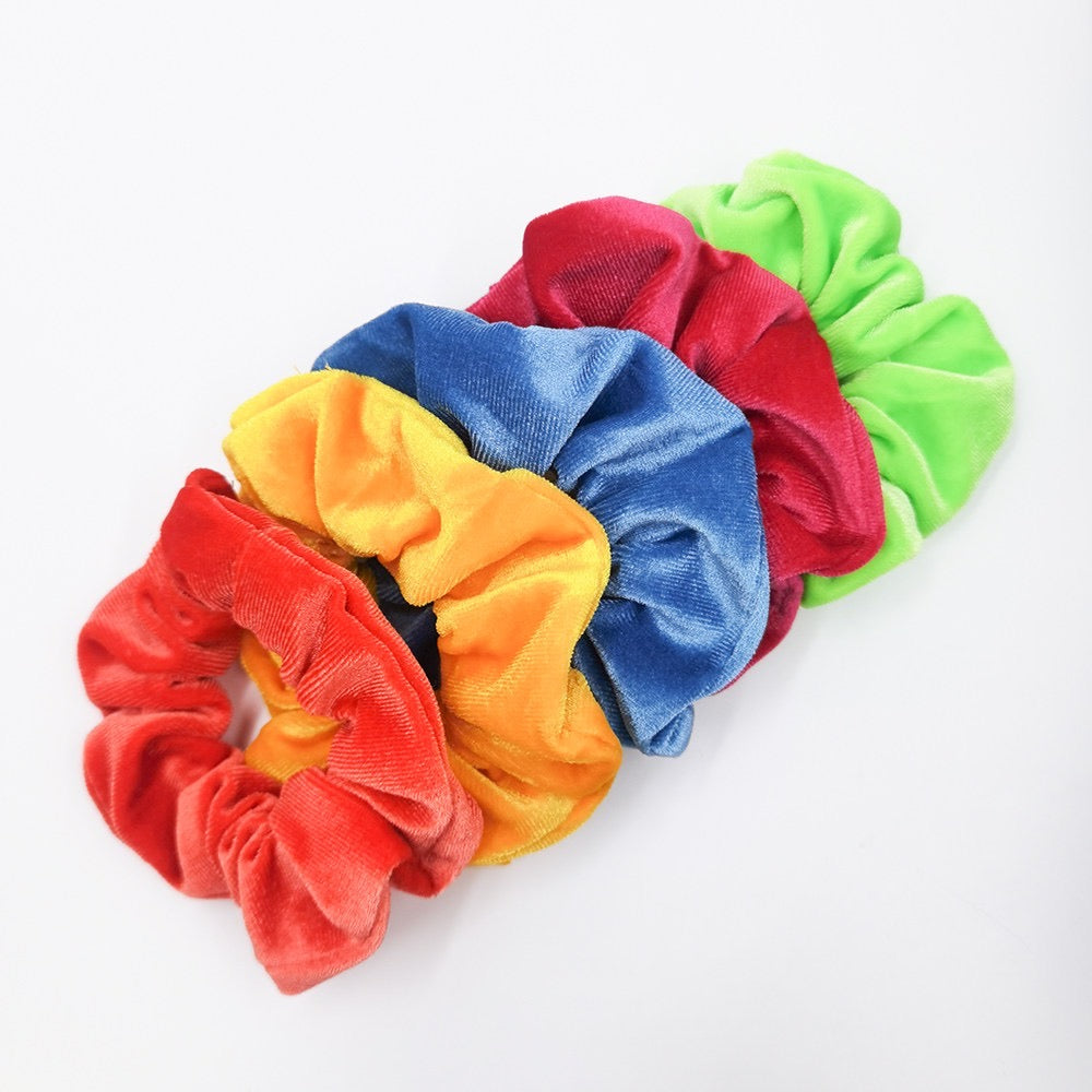 5PC Scrunchie Box Gift Set | Velvet Rainbow Brights