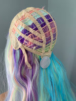 "Dolly" - Long Wavy Neon Rainbow Synthetic Wig