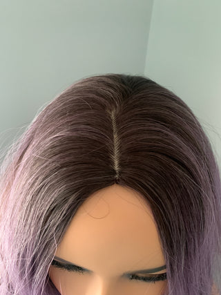 "Lia" - Long Rooted Purple Wig