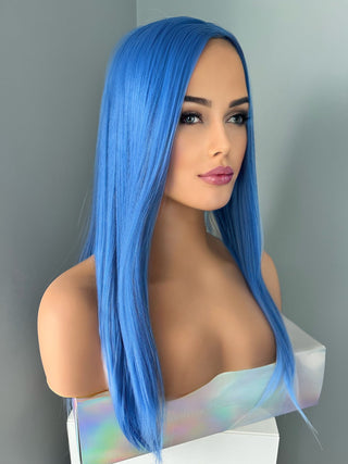 "Azura" - Blue Silky Straight Bob Lace Front Wig
